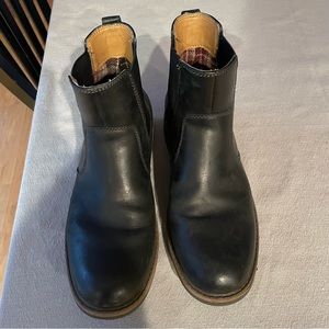 Men’s black boots black leather size 7